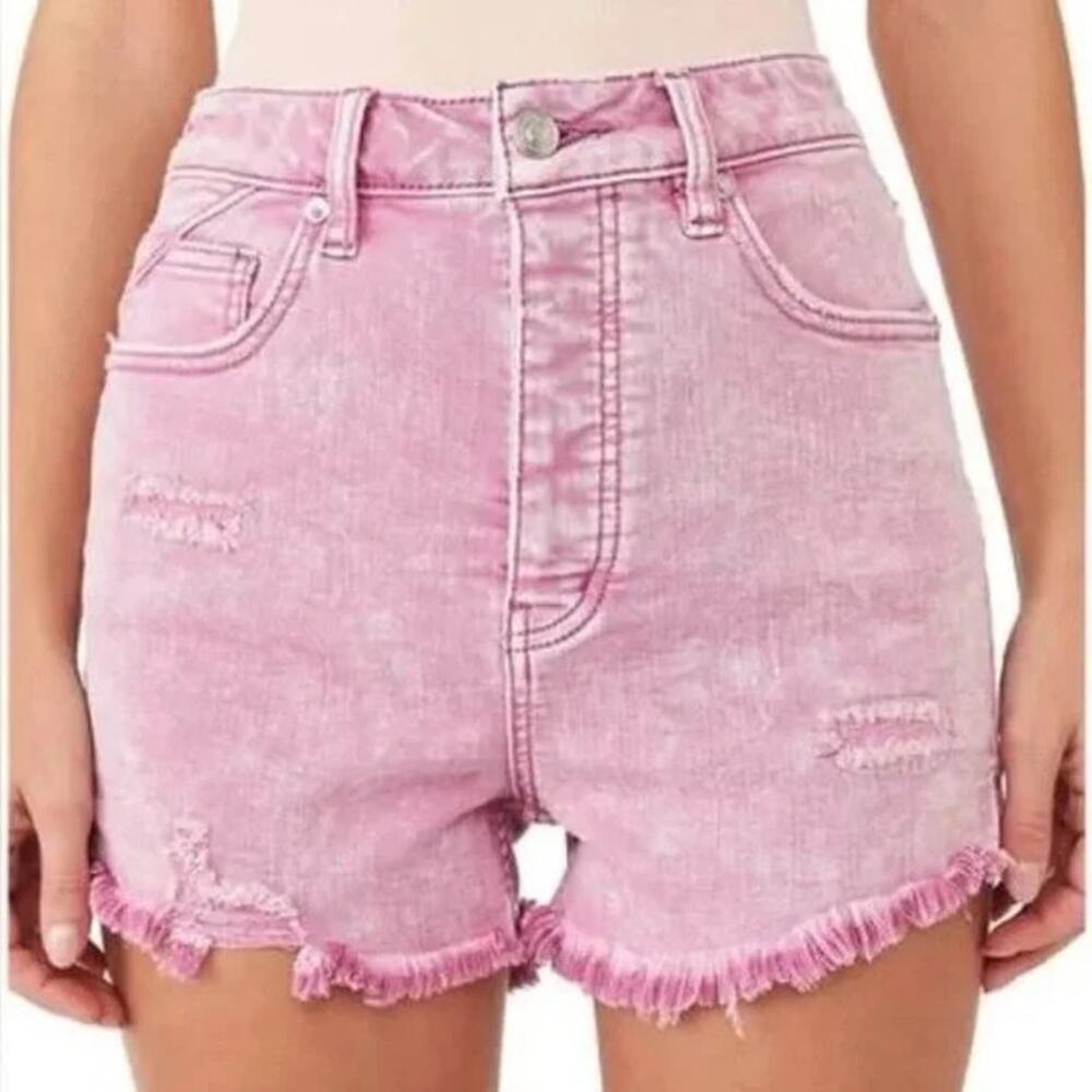 Free People We The Free Women's Lilac CRVY Vintage High-Rise Cut Off Shorts 27